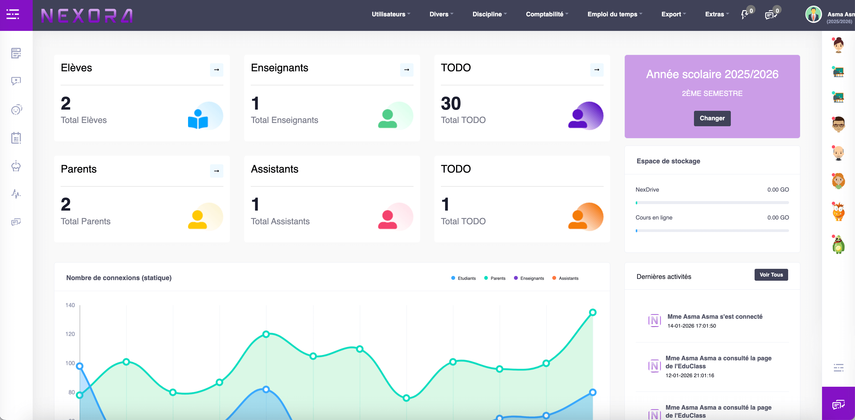 Nexora Dashboad saas plateform